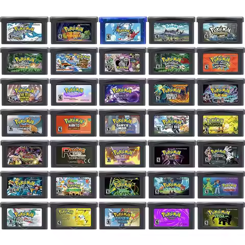 GBA Game Cartridge Pokemon Series Odyssey Ultraviolet Doubles FireRed Silver Rival Rom Hack Video Ga
