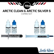 Arctic Clean - Thermal Material Remover &amp; Surface Purifier &amp; Arctic Silver 5 ( 3.5 Gram / 12 Gram) - High-Density Polysynthetic Silver Thermal Compound | Combo Set