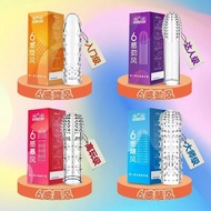 Crystal Condom Hot Penis Crystal Condom (Kondom Tahan Lama) Reusable condom silicon berduri tebal  S