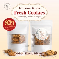 (50pkts) 25g Famous Amos Cookies Ziplock Doorgift - Wedding Event Gift Corporate Party HALAL