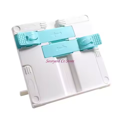 N3UC Foldable Plastic Reading Stand Adjustable Music Stand for Textbook Cook Recipes