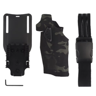 ซองยุทธวิธีถนัดซ้ายเข้ากันได้กับ Glock 17 Gen4 และ 19 พร้อมสายรัดต้นขาแบบเบา X300 และอุปกรณ์เสริมการ