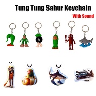 Tung Tung Sahur Keychain Brainrot Mainan Anomali Tralalero Tralala Pendant Key Ring