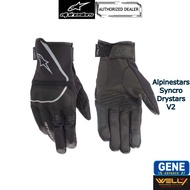 Alpinestars Syncro V2 Drystar Black Mid Grey Motorcycle Gloves 100% Original From Authorized Dealer