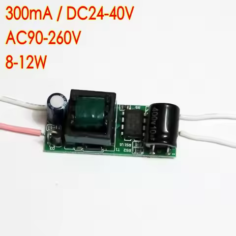 300mA 8-12x1W Isolated Led Driver 8W 9W 10W 11W 12W Power Supply 90V~260V 110V 220V for Led Ceiling 