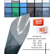 Window Film Safety Window 2MIil Tinted Rumah/Kereta Privacy  Window Film Tinted Sunscreen 2Mil 45%VL