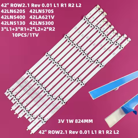LED Backlight Strip For 42LN5400 42LN5700 42LA6130 42LA6200 42LP560H 42LA6204 42LN549C 42'' ROW2.1 R