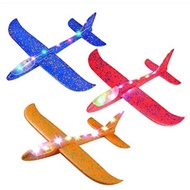 WITH LED LIGHT BIG SIZE Aerodynamic Kids Aeroplane Foam Type Kapal Terbang Kanak-Kanak Throw Aeropla