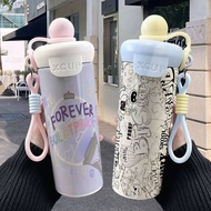 BTS BTS Merchandise Stainless Steel Thermos Cup Female Student Cartoon Cup Portable Water Cup High-v