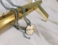 男女鈦鋼put God first圓牌項鍊/福音禮品/基督教