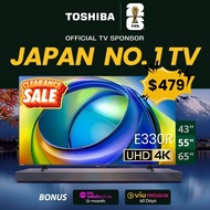 Toshiba E330RP 55 Inch 4K UHD AI TV | Dolby Vision & Atmos | REGZA engine ZR Gen3