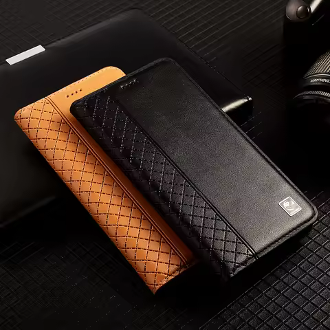 Nappa Genuine Leather Case For Tecno Camon 19 20 20S 30 18 18P 18T 18i Pro Premie Neo Magnetic Flip 