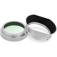 Haoge MC UV Protection Filter & Square Metal Lens Hood Lens  for for Fujifilm X100 Series X100VI X10