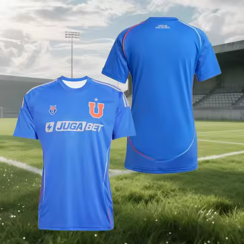 2025 Summer Chile Men's College Short Sleeve 3D Printed Soccer Jersey Shirt Adults Quick Dry Trainin