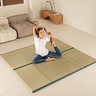 MustMat Tatami Futon Mattress Foldable Tatami Mat Twin Japanese Floor Mattress Rush Grass Floor Bed 35.4"x78.7"x1.2"