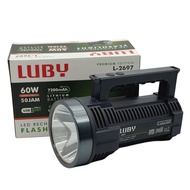 senter Luby 60 watt L 2697 Senter Tangan Original Luby Tahan 50 Jam Charger USB Tipe C