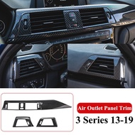 Carbon Fiber Center Console Air Outlet Panel Trim Instrument Panel Trim for 3 Series 320Li F30 F35 2