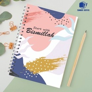A6 NOTEBOOK A6 JOURNAL BOOK/ NOTEBOOK SPIRAL AESTHETIC GRID LINE BLANK DOTTED NOTEBOOK JOURNAL GRID 