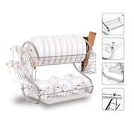 Stainless Plate Rack / PORTABLE Plate Shelf / 2 Level Plate Shelf