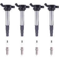 MOTOKU Ignition Coil and Spark Plug for Toyota Corolla 2009-2019, Matrix 2009-2014, Prius 2010-2015,