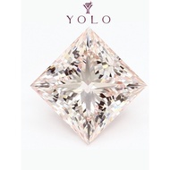 YOLO Lab-grown diamond Princess 4.31ct FANCY INTENSE PINK--8643940964844