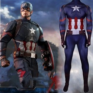 Captain America bodysuit jumpsuit costume Halloween Avengers  Clothes Captain America Cosplay Bodysu