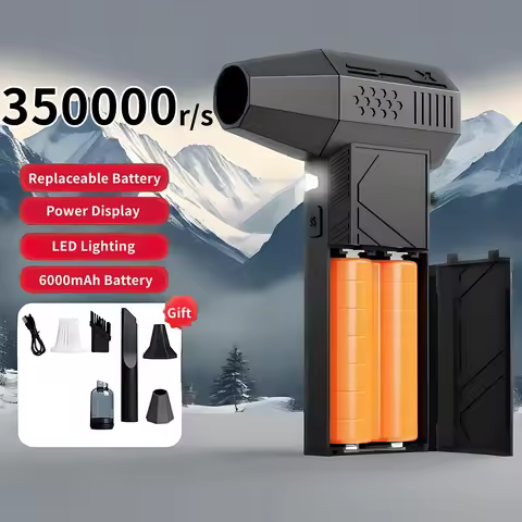 350000RPM Jet Fan Air Blower C6 Replaceable Battery Power Display Brushless Motor Turbo Jet Blower L