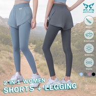Elfs Fits 2in1 Womens Shorts + Leggings Women's Fitness Sports Shorts