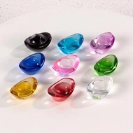 Colorful Glass Crystal Ingot Ornaments Money-Gathering Fortune-Gathering Opening Gifts For Buddha's Wear Man