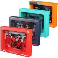 2 Sets Bburago Limited Edition 1:43 Alloy F1 Racing Team Car Set, F2 Racing Car Frame Set, Racing Ca