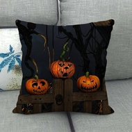 Halloween Decor Cushion Cover Pumpkin Printed Letter Pillow Cover 45x45cm Living Room Sofa Chair Seat Throw Pillowcase C0041