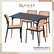 (NEST) EAMES/KLAUS Dining Table and 4 Chairs / Dining Set / Table / Chair / Bulky
