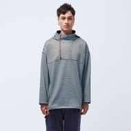 Cozee-抗菌防水透濕刷毛拉鍊衝鋒衣-條紋印花