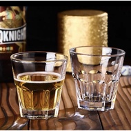 Set of 6 premium dwarf 8-cornered glass cups