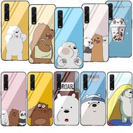 Realme C2 C3 C11 C12 C15 Tempered Glass TPU Case Soft Silicone Phone Cover QU49 We Bare Bears Animation anime