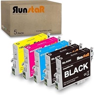 Run Star 5 Pack T060 Remanufactured Ink Cartridge Replacement for Epson 60 T060 use for Epson Stylus