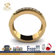 Sinar Berlian Jewellery-Cincin Emas Pria Berlian Asli Eropa F Vvs S999