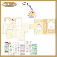 WHPHous A7 Binder Four-Leaf CloverGirl Glitter Pvc Removable Loose-Leaf Notebook Sticker Storage Boo