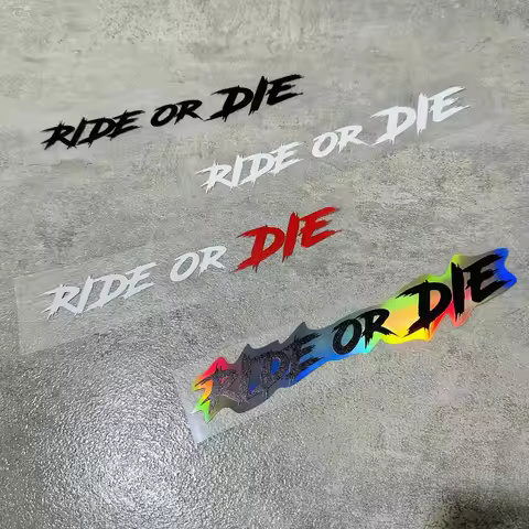 Motorcycle Sticker RIDE RO DIE Mountain Road Bike Reflective Stickers Laser Frame Car Tube Decoratio