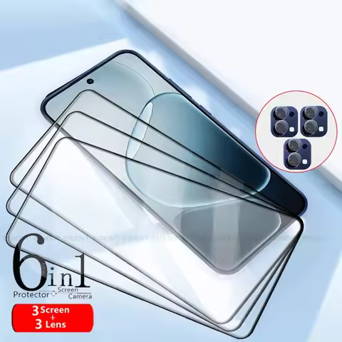 6-in-1 For OPPO A6 Pro Glass For OPPO A6 Pro Tempered Glass Full Cover Glue Protectgive Screen Prote