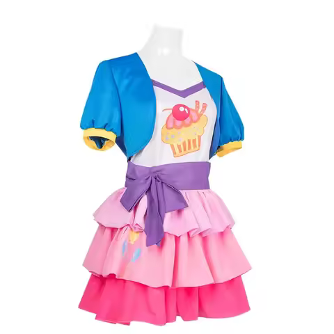 qq38Cartoon Anime Little Pony ie Pie Cosplay Costume Fashion Uniform Outfit Halloween Christmas Part