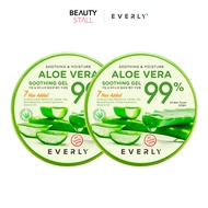 [Bundle Pack] EVERLY Aloevera Soothing Gel 99% Aloe Vera 300ml x 2