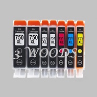 7 MultiPack 750xl 751xl PGI750 XL CLI751 XL PGI-750XL CLI-751XL Compatile Ink Cartridge (BKBKBBCMY)