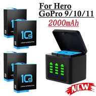 For Gopro Hero 11 Baery 2000mAh Baery For GoPro Hero 9 10 11 Hero 9 Hero 10 Hero 11 For GoPro Action Sports Camera