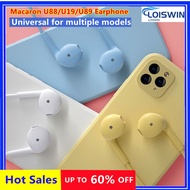 Fon telinga be U88/U19 U89 3D Earbuds Subwoofer In-Ear 3.5mm Headset Wired Earphone Microphone