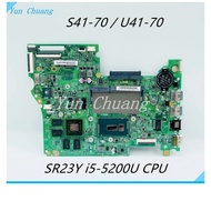 For Lenovo S41-70 U41-70 Laptop Motherboard With I5-5200 I7-5500u Cpu 920m/940m 2gb Gpu Ddr3l