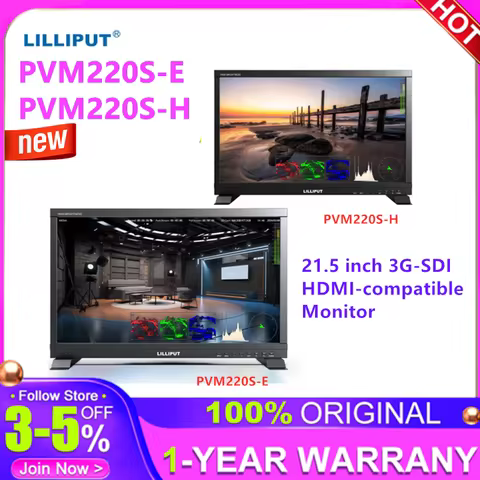 LILLIPUT PVM220S-E PVM220S-H Monitor 21.5 inch 3G-SDI HDMI-compatible 1080p60 3D-LUT Live Stream & R