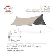 Naturehike Thailand ทาร์ป (แถมเสาในชุด) Glacier awning canopy Q-9B with 2 poles