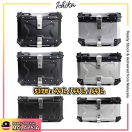 [45L-65L][ALUMINIUM BOX Tail Box X Design Kotak Motosikal Peti Aluminum Box Motorcycle]