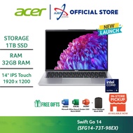 ACER SWIFT GO 14 SFG14-73T-98EX TOUCH LAPTOP ( Ultra 9-185H 32GD5 1TBSSD / 14" IPS / WIN11H / OFFICE